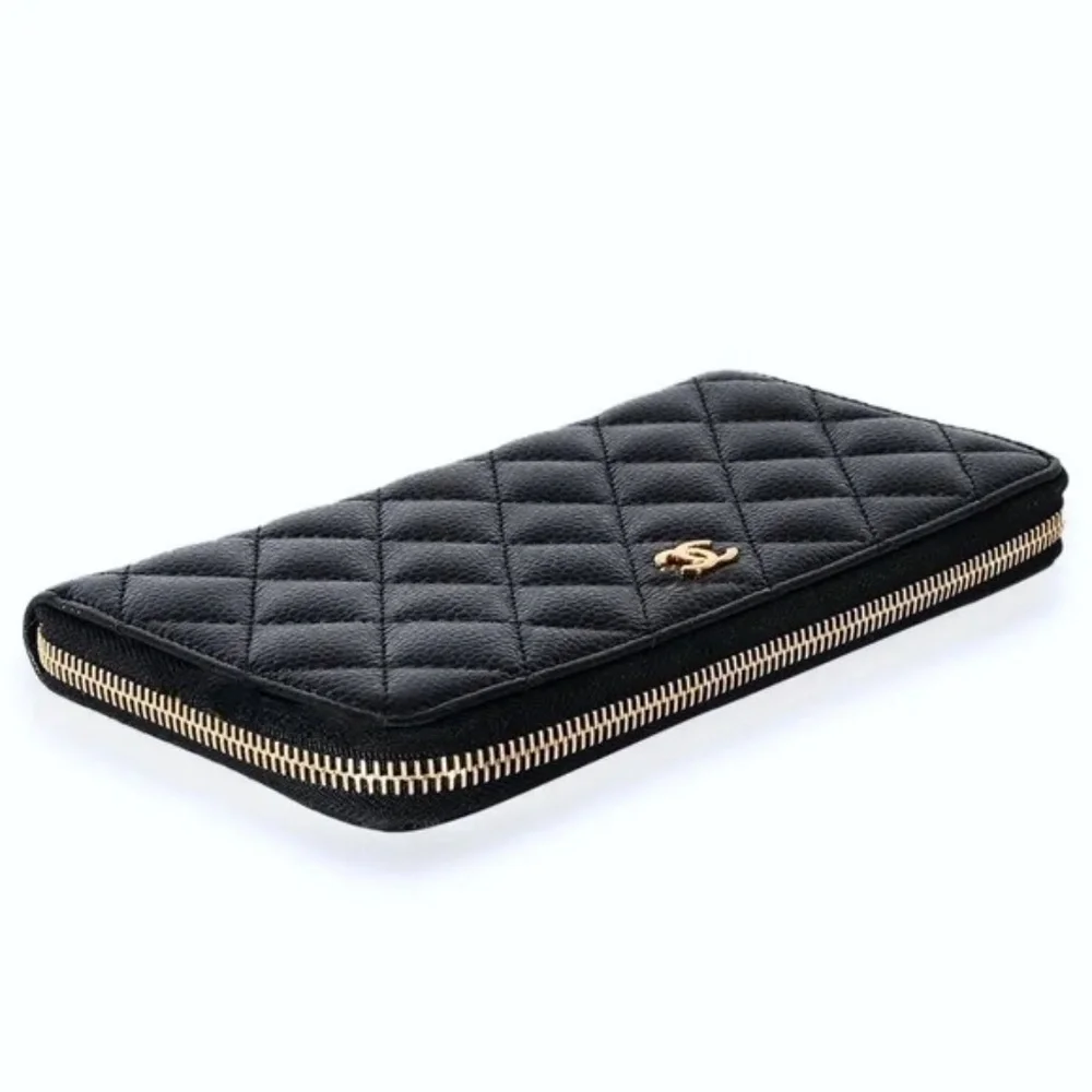 CHANEL Continental Caviar Zipped Wallet Noir - Picture 6 of 13